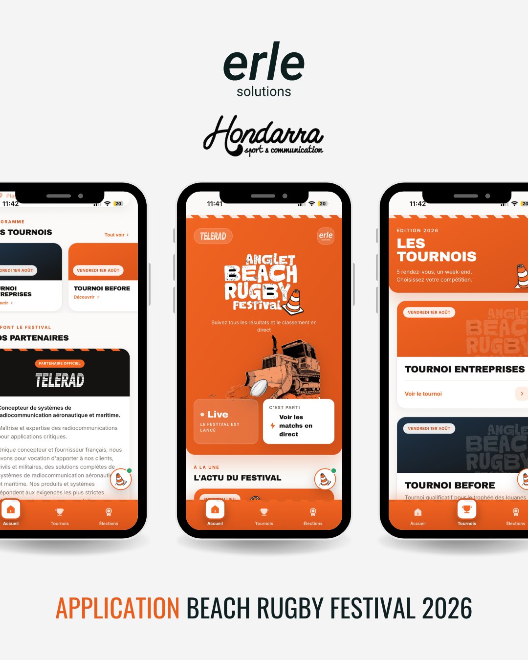 L'application mobile du Beach Rugby Festival développée par Erlé Solutions : programme, résultats et classements en direct